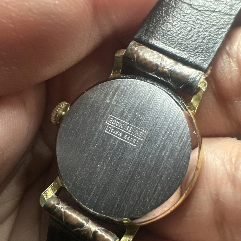Working VTG Basis Swiss Ladies Watch German Numeral Dial Manual Wind 27mm Rare